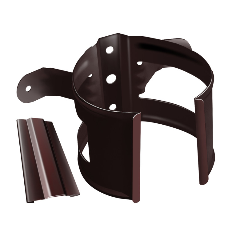 Кронштейн трубы на дерево GL PU 100 мм RAL 8017 шоколад