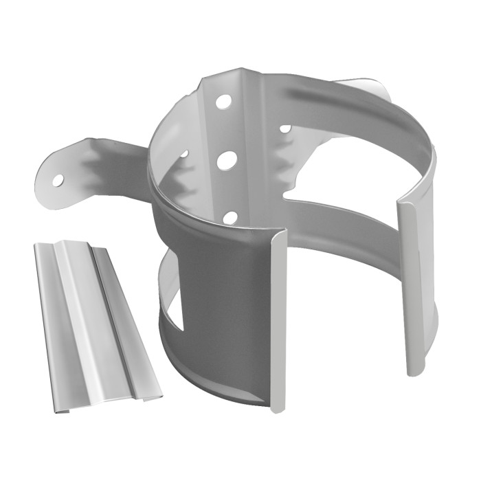 Кронштейн трубы на дерево GL PU 100 мм RAL 9003 сигнальный белый