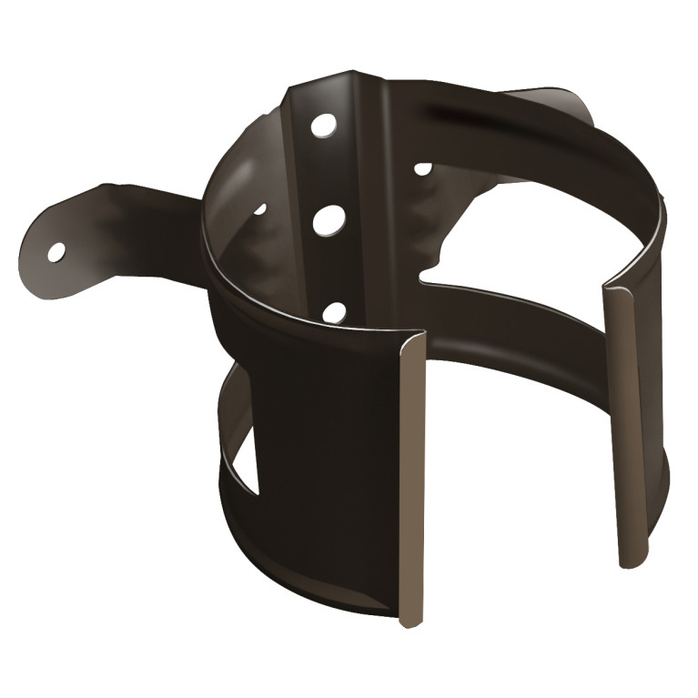 Кронштейн трубы на дерево GL PU 100 мм RR 32 темно-коричневый