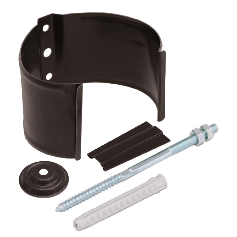 Кронштейн трубы на кирпич GL PU 100 мм RAL 8017 шоколад