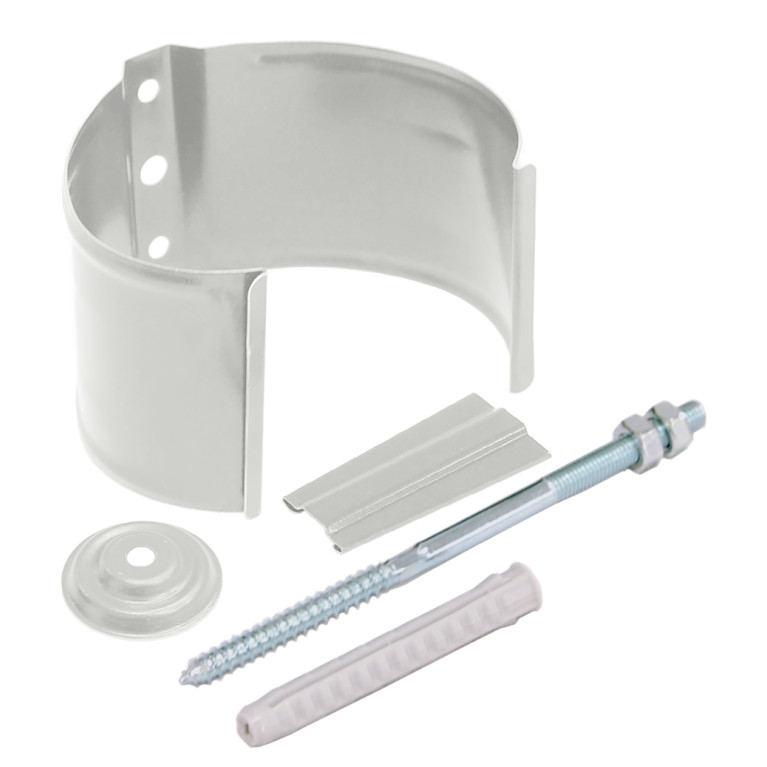 Кронштейн трубы на кирпич GL PU 100 мм RAL 9003 сигнальный белый