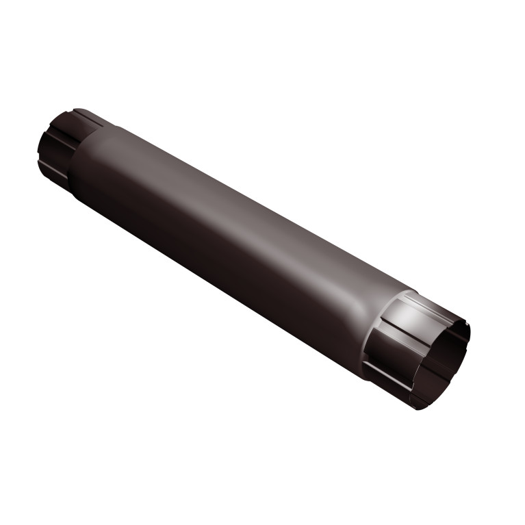 Труба круглая соединительная GL PU 100 мм 1 м RAL 8017 шоколад