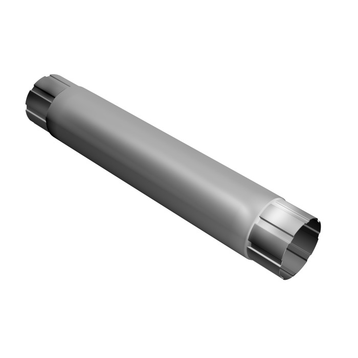 Труба круглая соединительная GL PU 100 мм 1 м RAL 9003 сигнальный белый