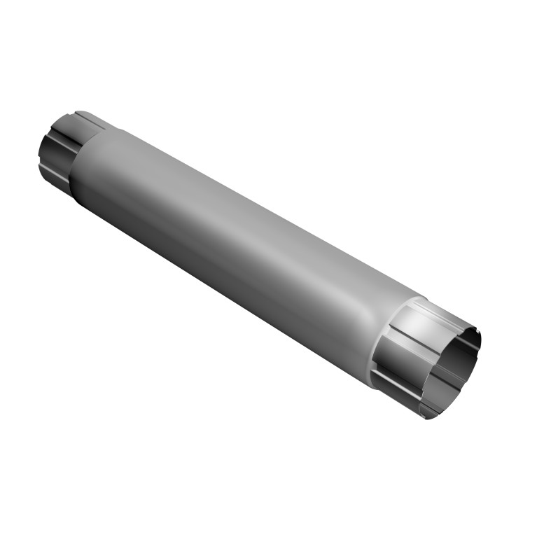 Труба круглая соединительная GL PU 100 мм 1 м RAL 9003 сигнальный белый