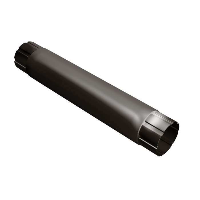 Труба круглая соединительная GL PU 100 мм 1 м RR 32 темно-коричневый