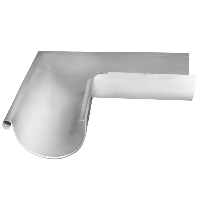 Угол желоба внешний GL PU 90 гр 150 мм RAL 9003 сигнальный белый