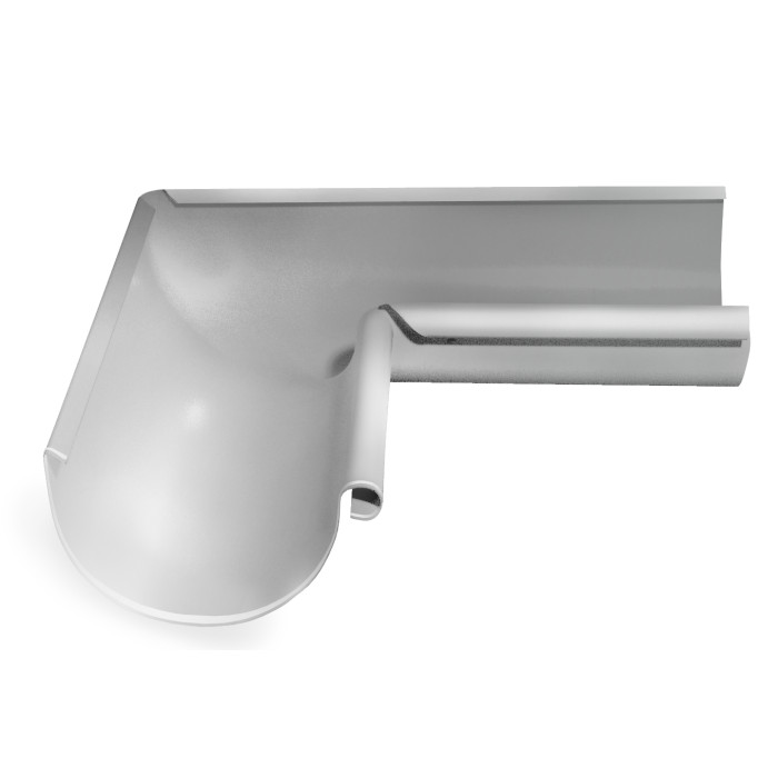 Угол желоба внутренний GL PU 90 гр 150 мм RAL 9003 сигнальный белый