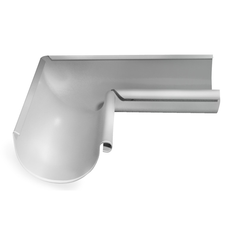 Угол желоба внутренний GL PU 90 гр 150 мм RAL 9003 сигнальный белый