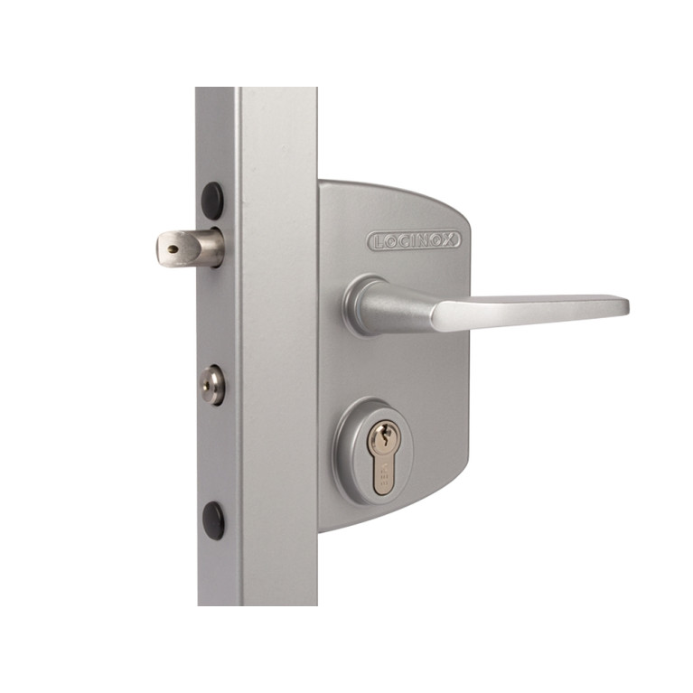Замок LAKQ 6060 U2L корпус металл, с ручками из алюминия, серебристый ZILV