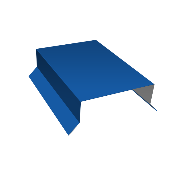 Парапетная крышка прямая 100мм 0,4 PE с пленкой RAL 5005 сигнальный синий (3м)