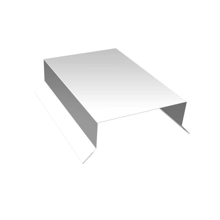 Парапетная крышка прямая 100мм 0,4 PE с пленкой RAL 9003 сигнальный белый (3м)