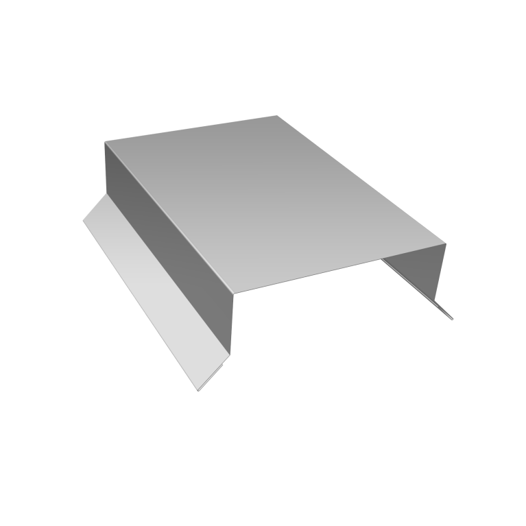 Парапетная крышка прямая 100мм 0,45 PE-Double с пленкой RAL 9003 сигнальный белый (2,5м)