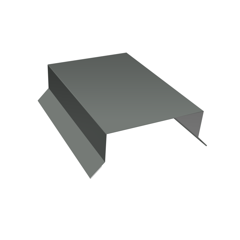 Парапетная крышка прямая 100мм 0,45 PE с пленкой RAL 7005 мышино-серый (3м)