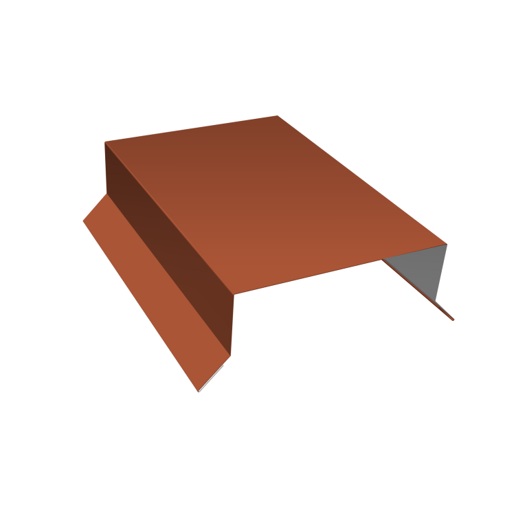 Парапетная крышка прямая 100мм 0,5 Satin Matt RAL 8004 терракота (2,5м)