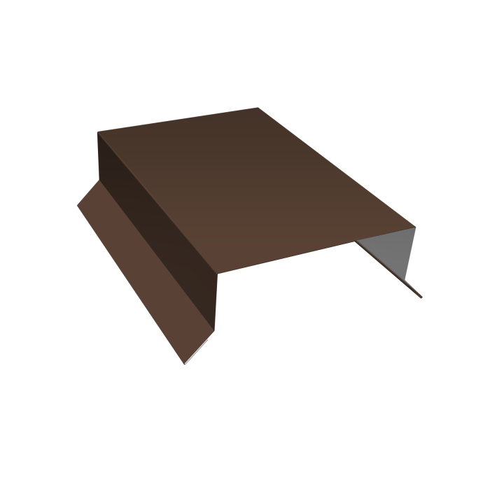 Парапетная крышка прямая 100мм 0,5 Satin Matt RAL 8017 шоколад (2,5м)