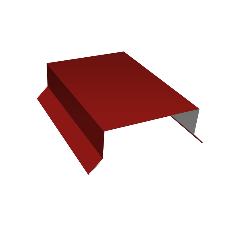 Парапетная крышка прямая 100мм 0,5 Satin с пленкой RAL 3011 коричнево-красный (3м)