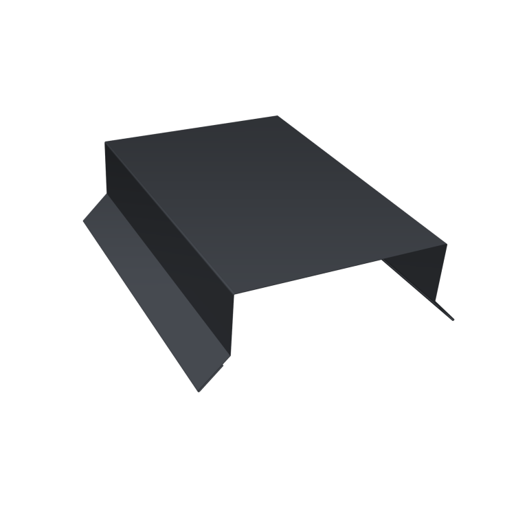 Парапетная крышка прямая 125мм 0,4 PE-Double с пленкой RAL 7024 мокрый асфальт (2м)