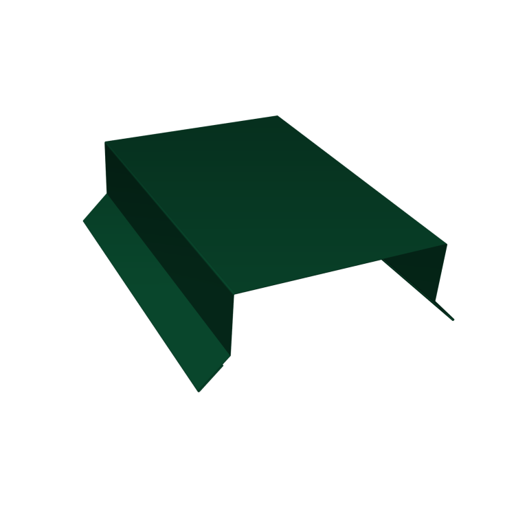 Парапетная крышка прямая 125мм 0,45 PE-Double с пленкой RAL 6005 зеленый мох (2м)