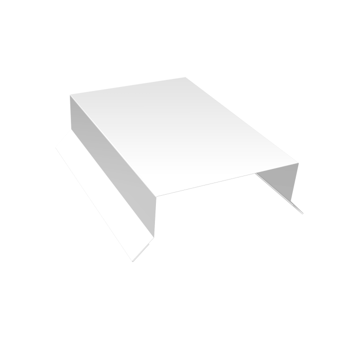 Парапетная крышка прямая 125мм 0,45 PE-Double с пленкой RAL 9003 сигнальный белый (2м)