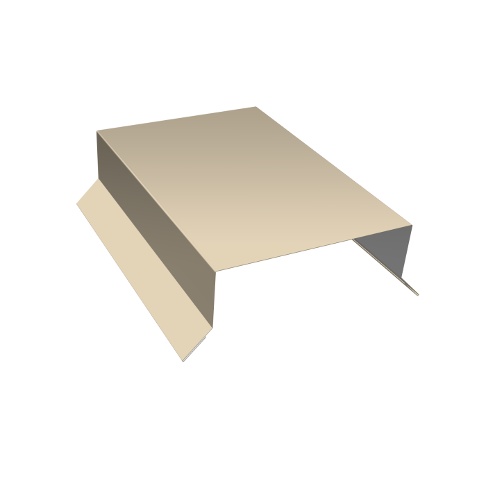 Парапетная крышка прямая 125мм 0,45 PE с пленкой RAL 1015 светлая слоновая кость (2,5м)