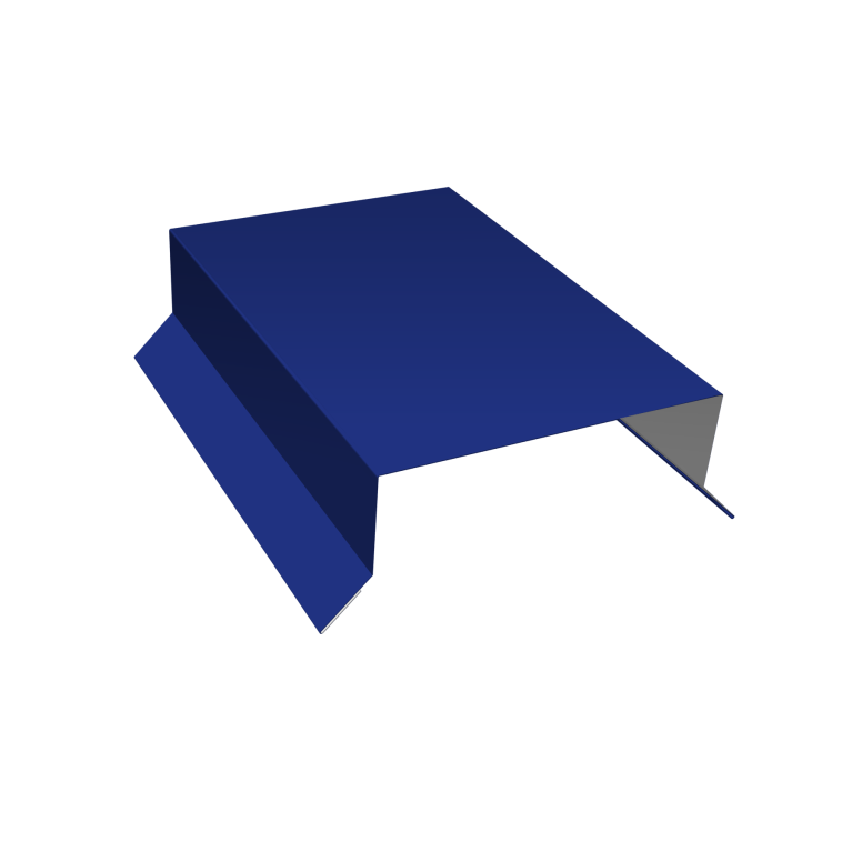 Парапетная крышка прямая 125мм 0,45 PE с пленкой RAL 5002 ультрамариново-синий (2м)