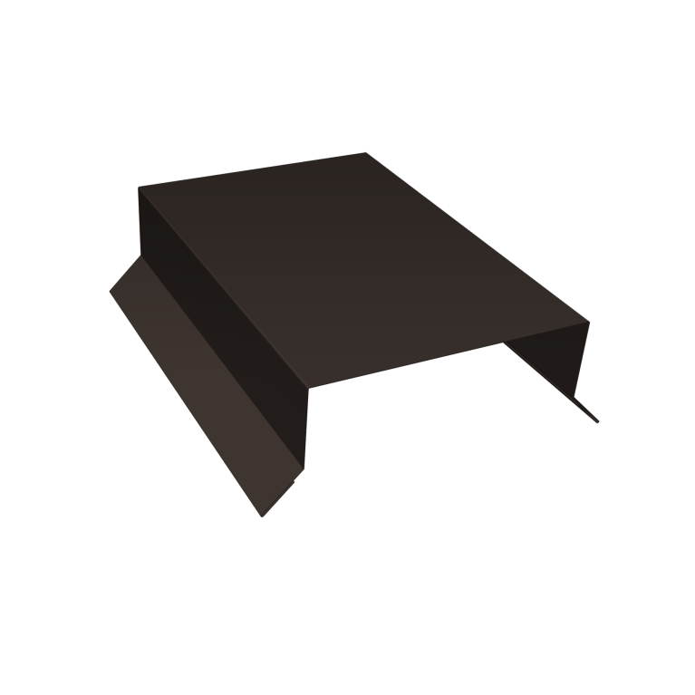 Парапетная крышка прямая 125мм 0,5 Atlas X с пленкой RR 32 темно-коричневый (2,5м)