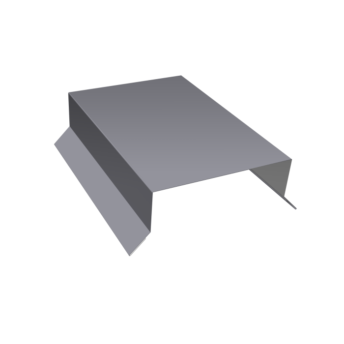 Парапетная крышка прямая 125мм 0,5 PE с пленкой RAL 7004 сигнальный серый (2м)