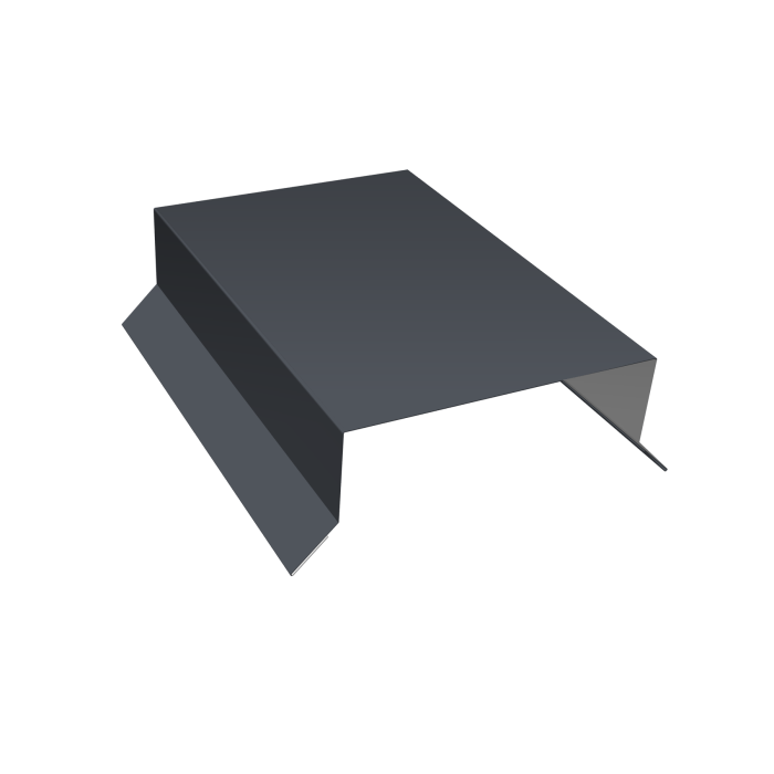 Парапетная крышка прямая 125мм 0,5 Rooftop Бархат RAL 7024 мокрый асфальт (2м)