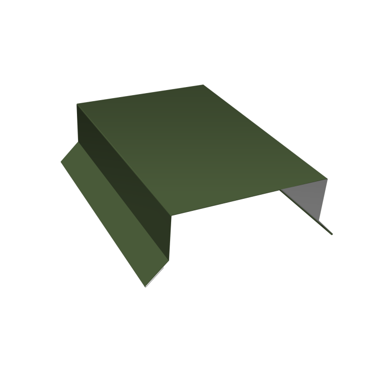 Парапетная крышка прямая 125мм 0,5 Satin Matt TX RAL 6020 хромовая зелень (2м)