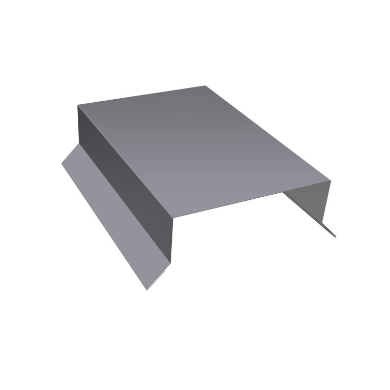 Парапетная крышка прямая 125мм 0,7 PE с пленкой RAL 7004 сигнальный серый (2м)