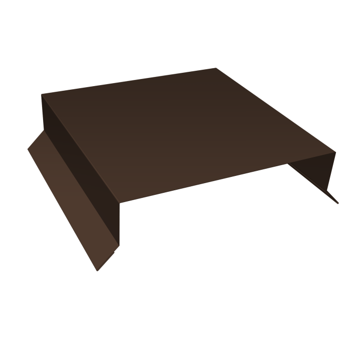Парапетная крышка прямая 150мм 0,4 PE-Double с пленкой RAL 8017 шоколад (2,5м)