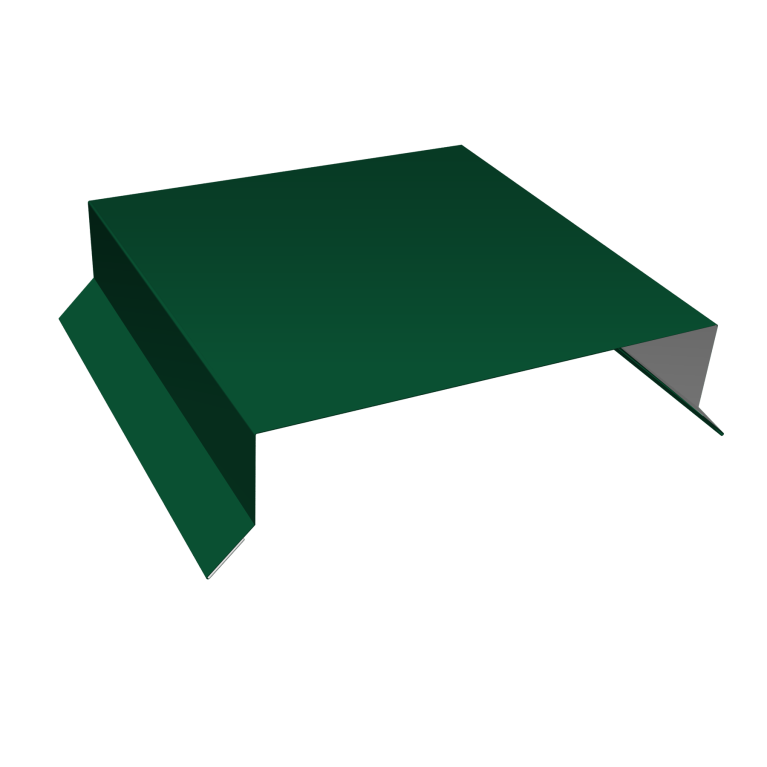 Парапетная крышка прямая 150мм 0,45 Drap TX RAL 6005 зеленый мох (3м)