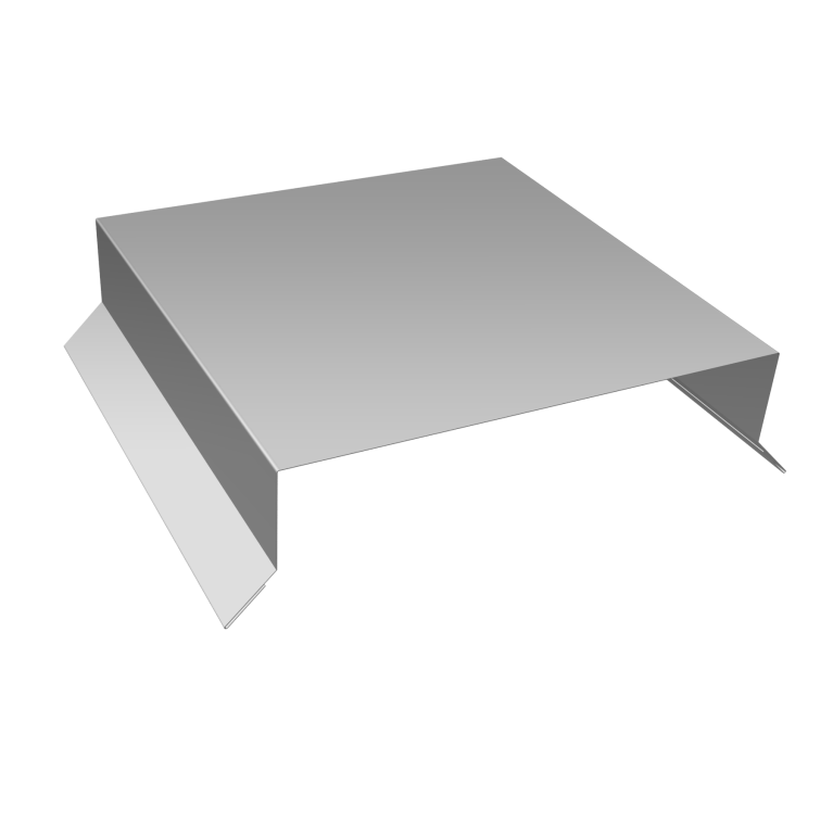 Парапетная крышка прямая 150мм 0,45 PE-Double с пленкой RAL 9003 сигнальный белый (3м)