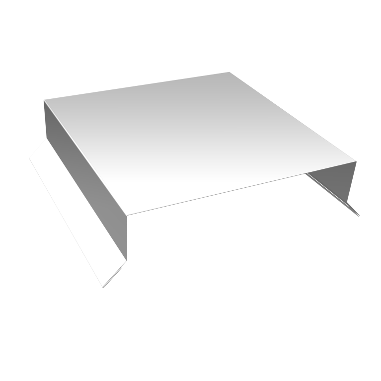 Парапетная крышка прямая 150мм 0,45 PE с пленкой RAL 9003 сигнальный белый (3м)