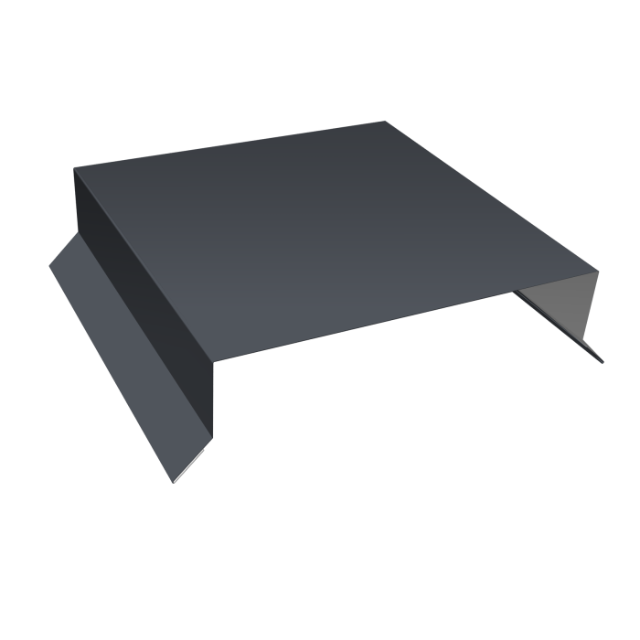 Парапетная крышка прямая 150мм 0,5 PurLite Matt RAL 7024 мокрый асфальт (2,5м)