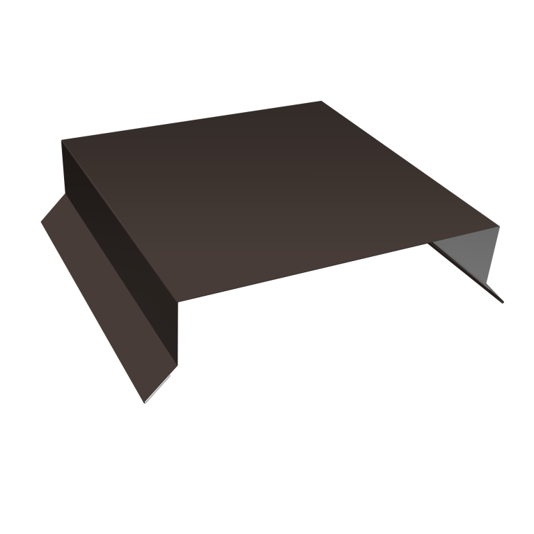 Парапетная крышка прямая 150мм 0,5 Satin Matt RR 32 темно-коричневый (3м)