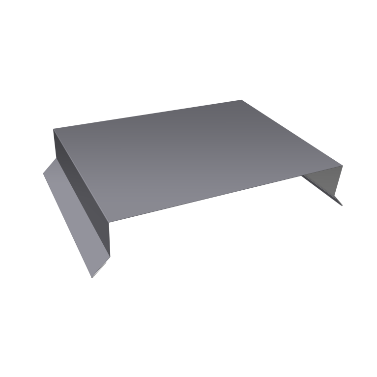 Парапетная крышка прямая 200мм 0,5 PE с пленкой RAL 7004 сигнальный серый (2,5м)