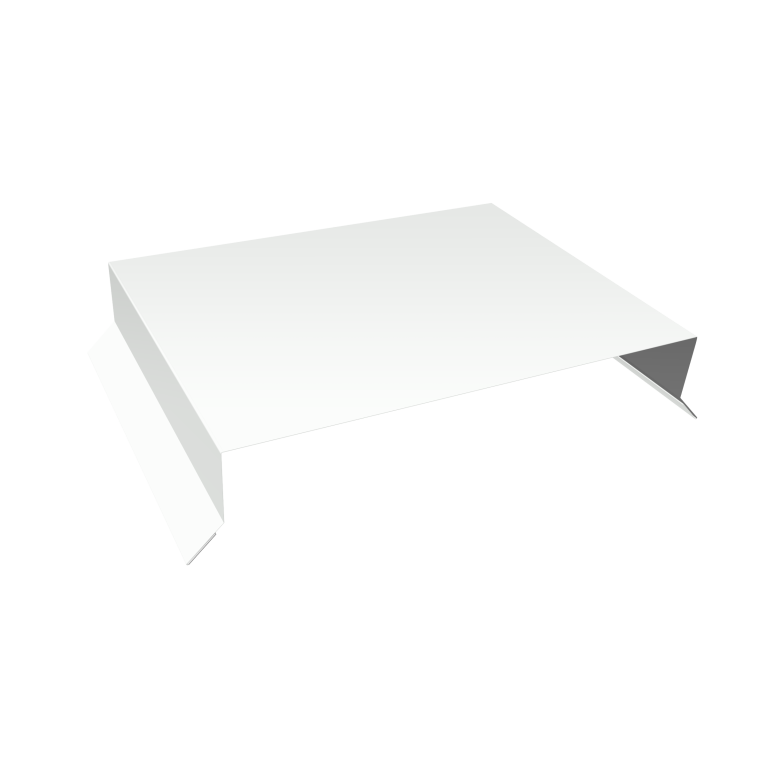 Парапетная крышка прямая 200мм 0,5 PE с пленкой RAL 9003 сигнальный белый (2м)