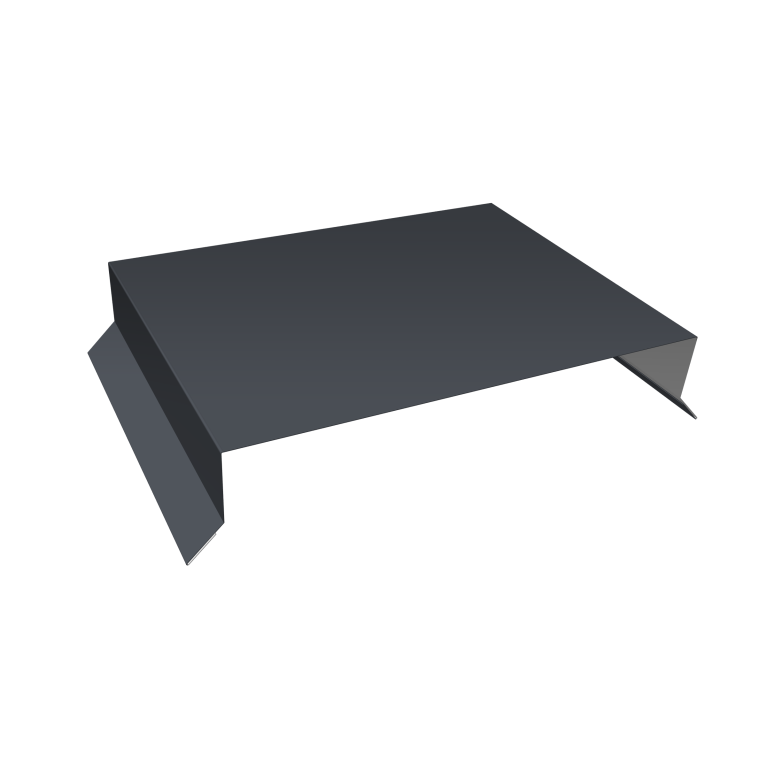 Парапетная крышка прямая 200мм 0,5 PurPro с пленкой RAL 7024 мокрый асфальт (2,5м)