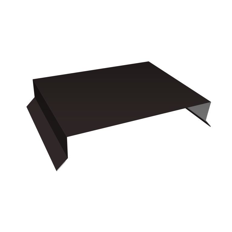 Парапетная крышка прямая 200мм 0,5 Satin Matt RAL 9005 черный (2,5м)