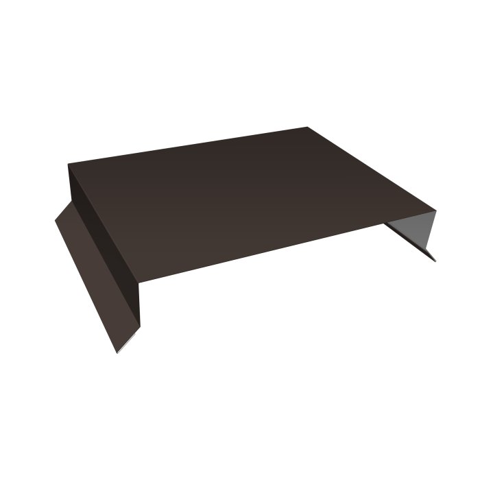 Парапетная крышка прямая 200мм 0,5 Satin Matt RR 32 темно-коричневый (2,5м)