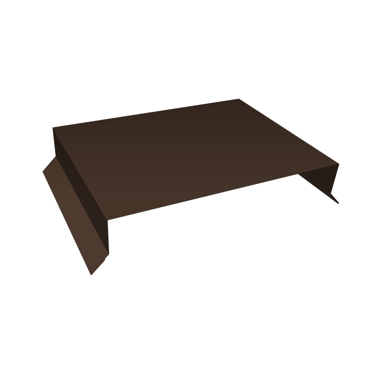 Парапетная крышка прямая 250мм 0,45 Drap TwinColor RAL 8017 шоколад (3м)