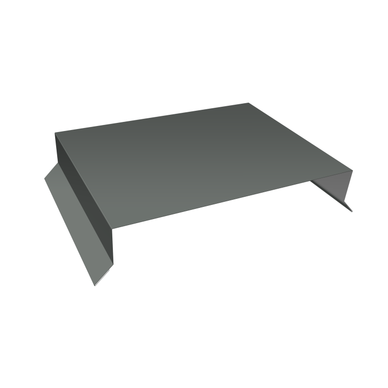 Парапетная крышка прямая 250мм 0,45 PE с пленкой RAL 7005 мышино-серый (2м)