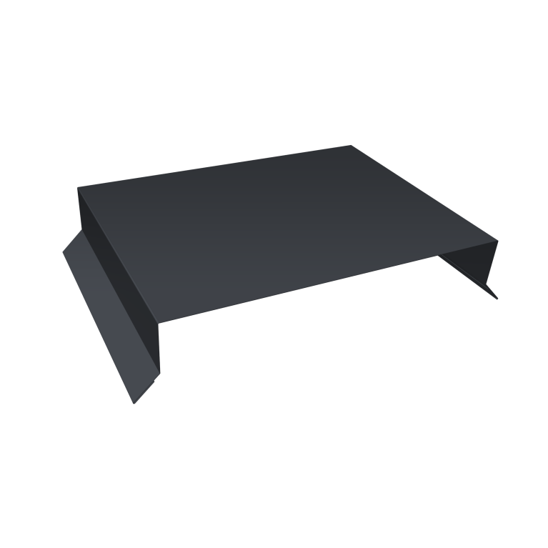 Парапетная крышка прямая 250мм 0,5 Atlas X с пленкой RAL 7024 мокрый асфальт (2м)