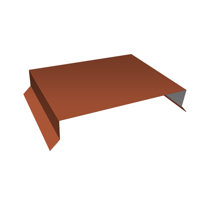 Парапетная крышка прямая 250мм 0,5 Satin Matt RAL 8004 терракота (2,5м)