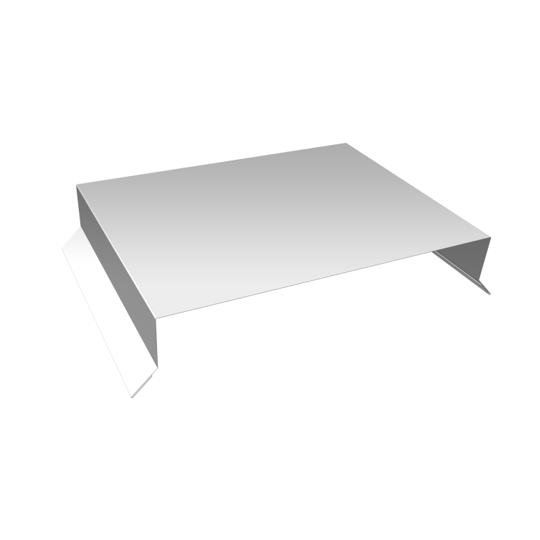 Парапетная крышка прямая 250мм 0,5 Satin с пленкой RAL 9003 сигнальный белый (2,5м)