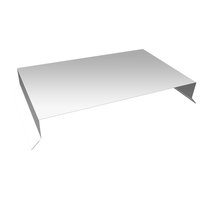 Парапетная крышка прямая 390мм 0,4 PE с пленкой RAL 9003 сигнальный белый (2м)