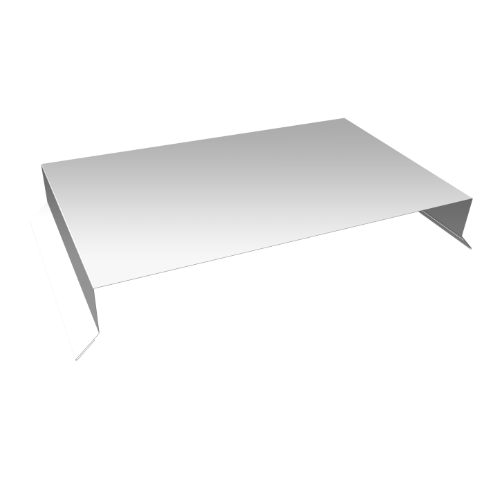 Парапетная крышка прямая 390мм 0,45 PE-Double с пленкой RAL 9003 сигнальный белый (2м)