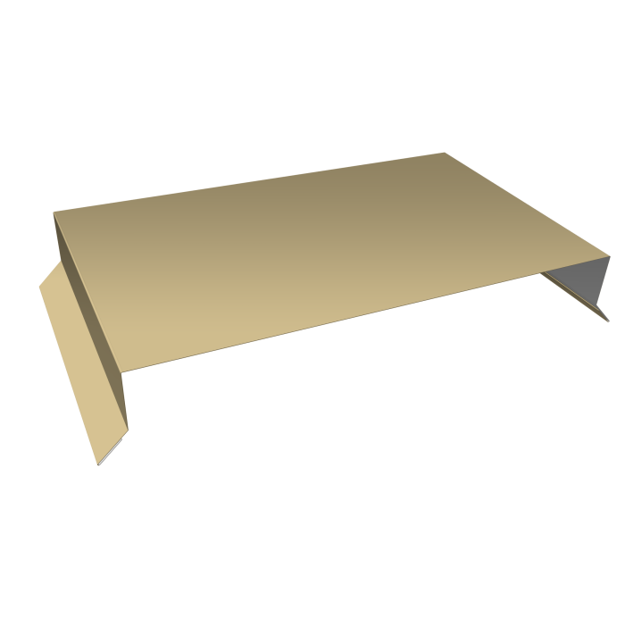 Парапетная крышка прямая 390мм 0,45 PE с пленкой RAL 1014 слоновая кость (2,5м)