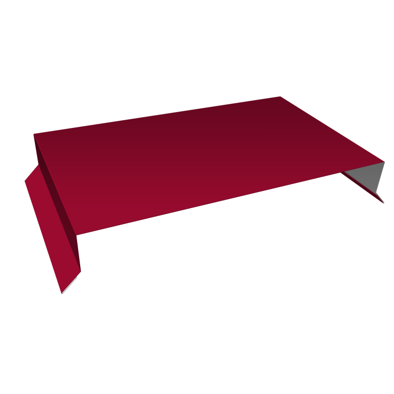 Парапетная крышка прямая 390мм 0,45 PE с пленкой RAL 3003 рубиново-красный (3м)